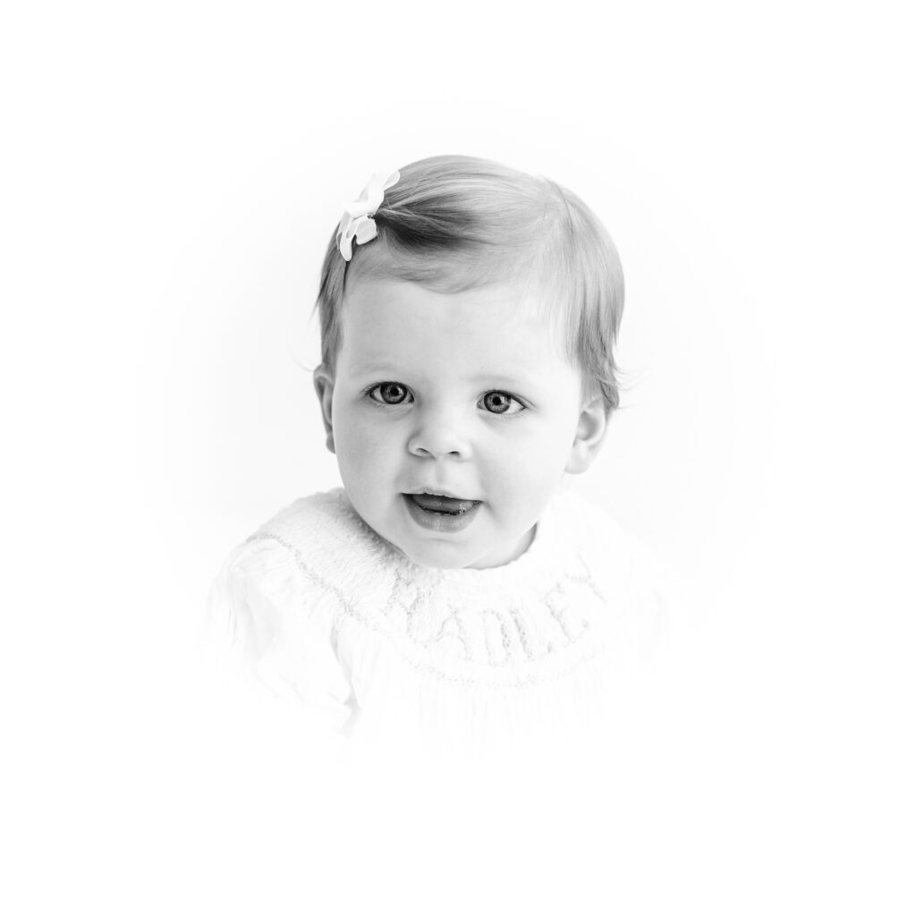White Vignette Baby Portraits 