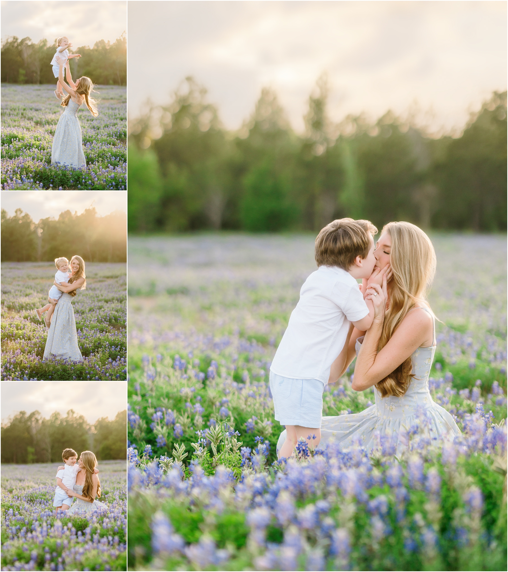 family photoshoot in the houston texas bluebonnets 